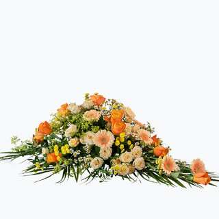 Bårebukett/båredekorasjon - sesongens blomster (85 cm)