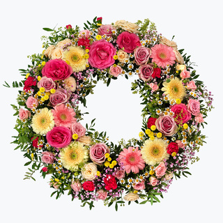 Krans - sesongens blomster (65 cm)