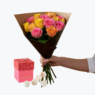 15 vårroser med Champagnetrøfler