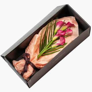 Gaveeske med rosa Calla